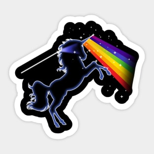 Unicorn Side of the Moon Prism Rainbow Sticker
